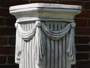 Pedestal with Drapery - 75 cm - Stone