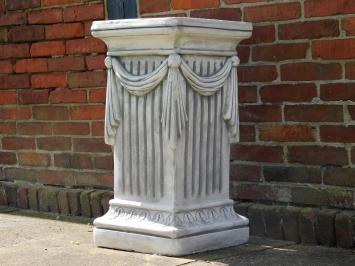 Pedestal with Drapery - 75 cm - Stone