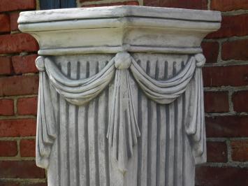 Pedestal with Drapery - 75 cm - Stone