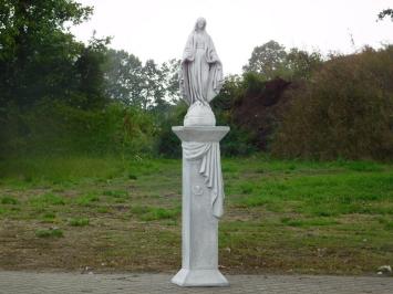 Garden Statue of Mary on Medusa Pedestal - 170 cm - Stone Statue and Column Set