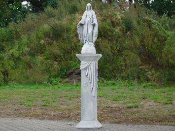 Garden Statue of Mary on Medusa Pedestal - 170 cm - Stone Statue and Column Set