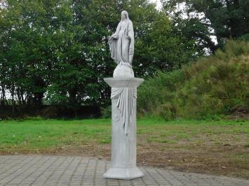 Garden Statue of Mary on Medusa Pedestal - 170 cm - Stone Statue and Column Set