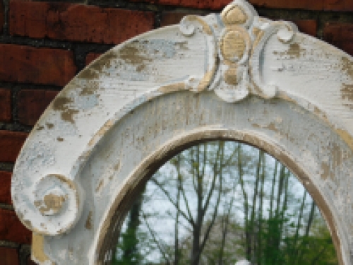 Large mirror - whitewash - wood