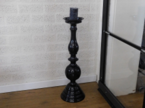 Large standing candlestick - black