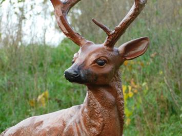 Standing Deer XL - Brown - Polystone - 110 cm high