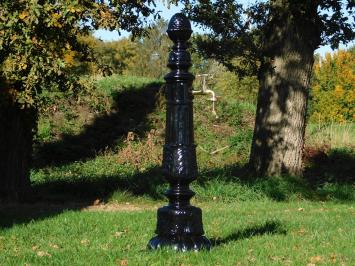 Ornate floor -standing water tap - black - aluminium