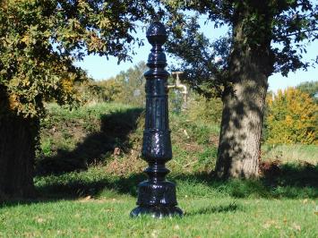 Ornate floor -standing water tap - black - aluminium