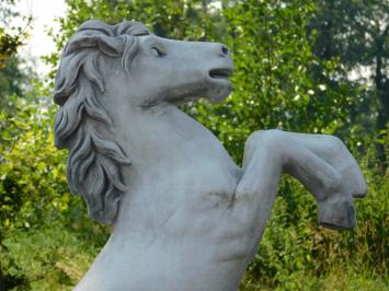 Rearing Horse on Plinth XL - 180 cm - Stone