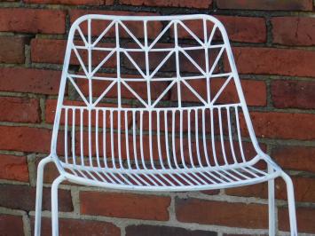 Chair - old white - metal