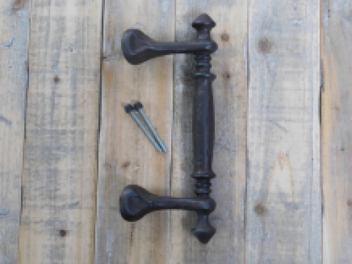 Handle, door handle for antique front door, door handle made of heavy iron, very solid!!!