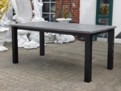 Exclusive garden table - granite with steel frame