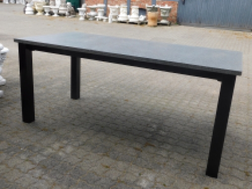 Exclusive garden table - granite with steel frame