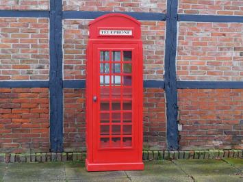 Antike Telefonzelle, rot, aus Holz, wie Jobel, Schrank / Weinschrank!