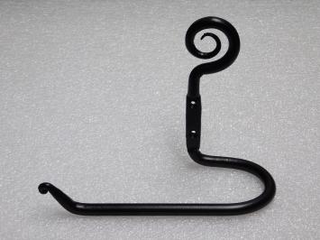 Toilet roll holder, black – 17 x 24 cm – Cast iron