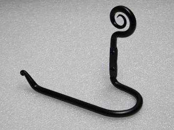 Toilet roll holder, black – 17 x 24 cm – Cast iron