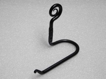 Toilet roll holder, black – 17 x 24 cm – Cast iron