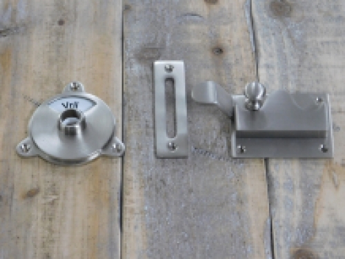 Door hardware WC Nickel matt, rotary lock toilet door WC door hardware Retro