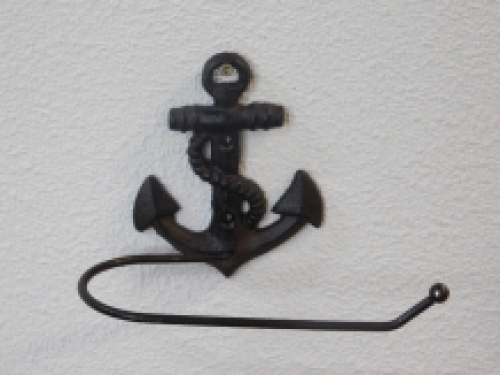 Toilet roll holder Anchor, iron dark brown