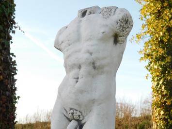 Torso Mann auf Sockel - 100 cm - Massivstein