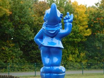 Garden gnome Middle finger XL - 80 cm - Blue