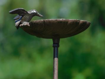 Garden Stick Bird Bath - Cast Iron - Incl. Birdie