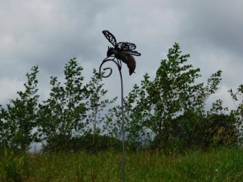 Garden stake Bee - 90 cm - Metal - Handmade