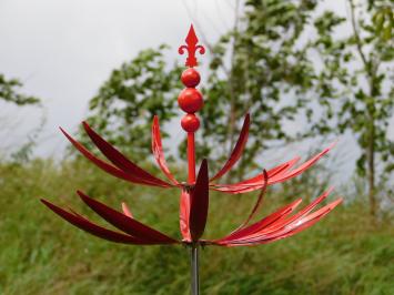 Garden Stake Windspinner - 80 cm - Red - Metal