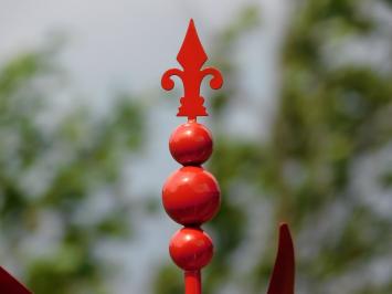 Garden Stake Windspinner - 80 cm - Red - Metal