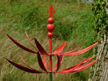 Garden Stake Windspinner - 80 cm - Red - Metal