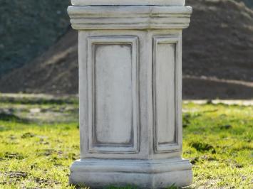 Garden Vase with Leaves on Pedestal - 77 cm - Stone