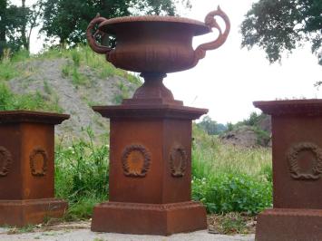 Tuinvaas op Sokkel - 112 cm - Gietijzer - Rust