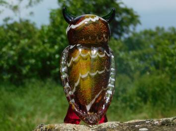 Glass Owl Sculpture – Handmade Glass-blown Artwork