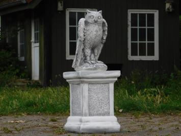 Eenmalig: Uil op Sokkel - 66 cm - Steen