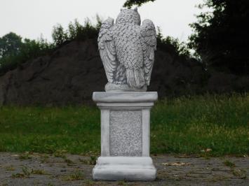 Eenmalig: Uil op Sokkel - 66 cm - Steen