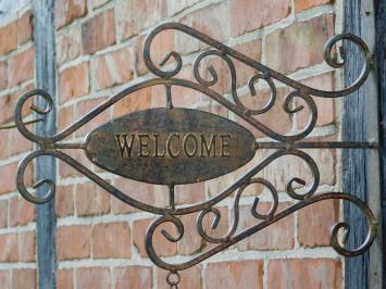 Uithangbord Welcome met Bel - Metaal