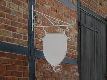 Large Sign - Old White - Iron - Advertising sign