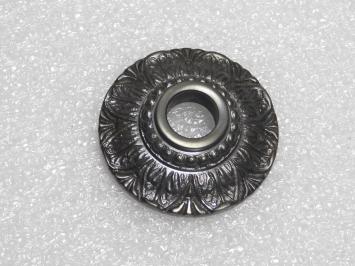 Vaste Deurknop Bloem met Rozet - Donker Gepatineerd Messing