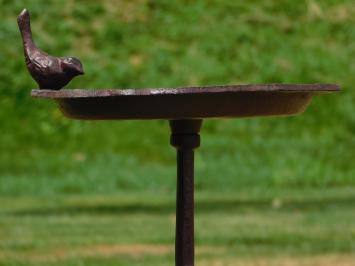 Vogelbad op voet - Gietijzer - incl. Vogeltje