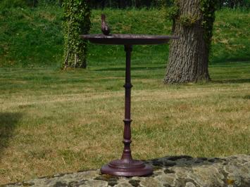 Bird bath on foot - cast iron - incl. Birdie