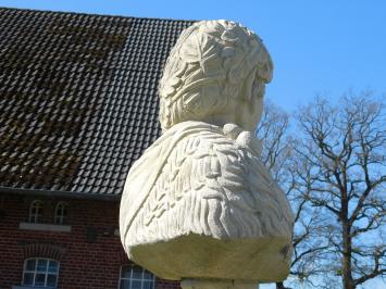 Vintage-Büste des Hadrian - 68 cm - Stein