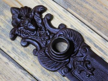 Vintage Türschild Engel - PC 92 - Gusseisen - Antikbraun