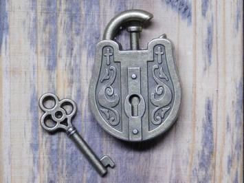 Vintage Puzzle Lock - Metal