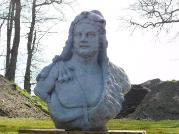 Vintage-Büste des Herkules XL – 82 cm – Stein