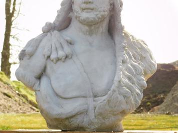 Vintage-Büste des Herkules XL – 82 cm – Stein