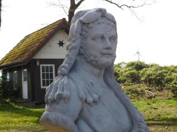 Vintage-Büste des Herkules XL – 82 cm – Stein