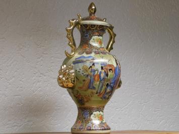 Vintage Vaas - 50 cm - Satsuma-stijl - Handgeschilderd porselein