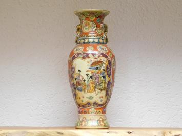 Vintage-Vase – 62 cm – Japanischer Satsuma-Stil – Handbemaltes Porzellan