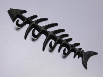 Fish Coat Rack - Cast Iron - Wall Hooks - Dark Brown