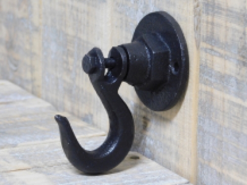 Wall hook, hook for wall or ceiling, flower box hanger / holder-black