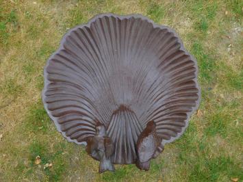 Fors Bird Bath on Stand - Cast iron - Brown